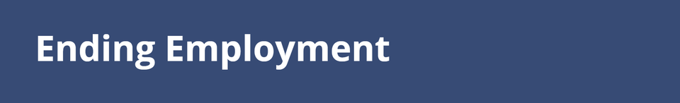 Ending Employment