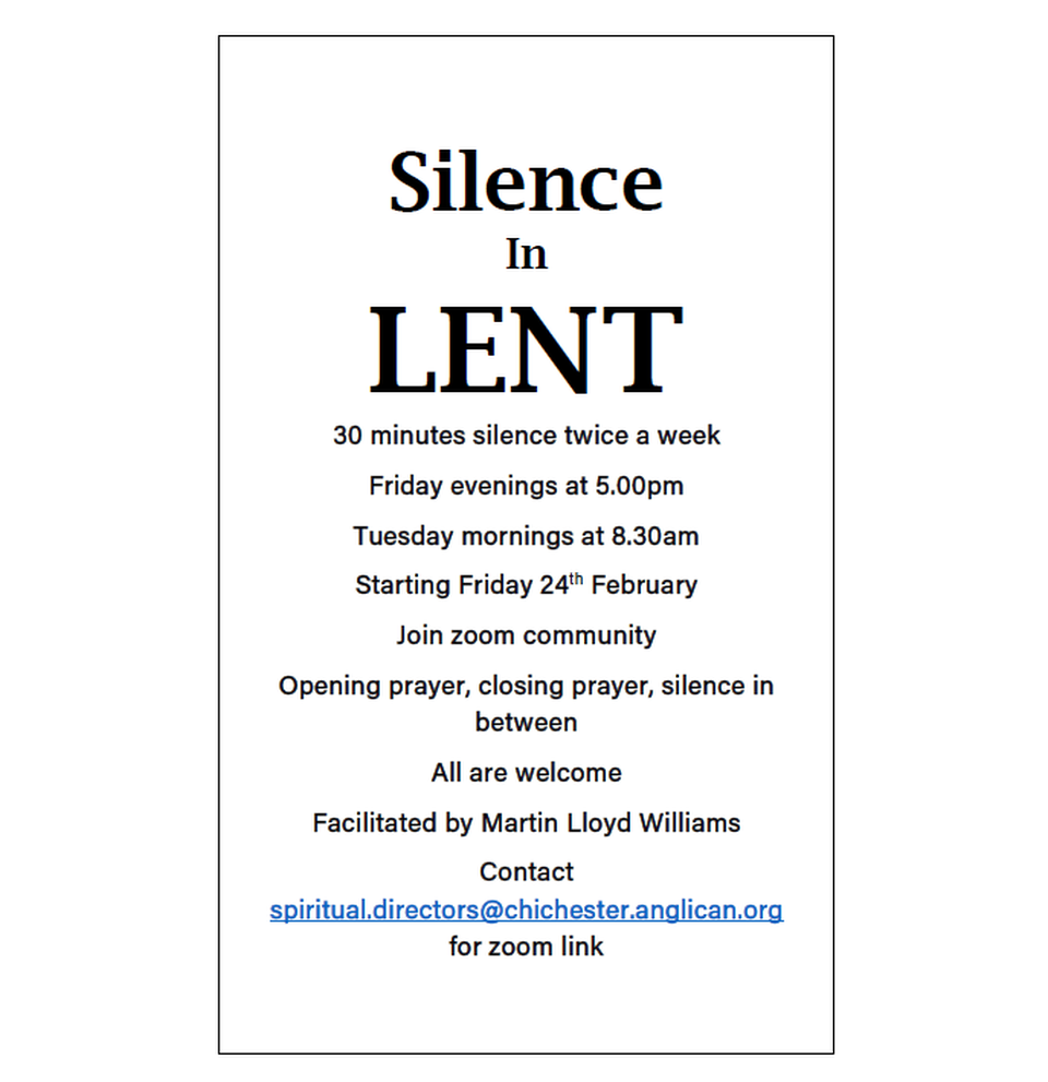 Silence in Lent Flyer